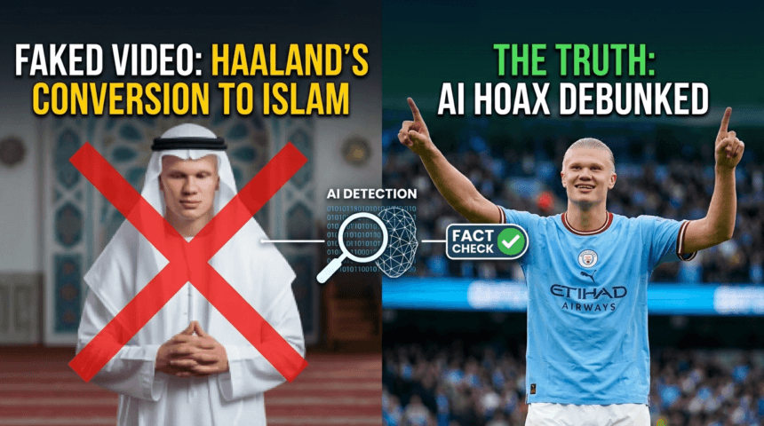 Erling Haaland Conversion to Islam Viral Video Is Fake (AI Hoax)