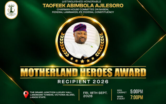 Taofeek Abimbola Ajilesoro Named Recipient Of Motherland Heroes Award 2026