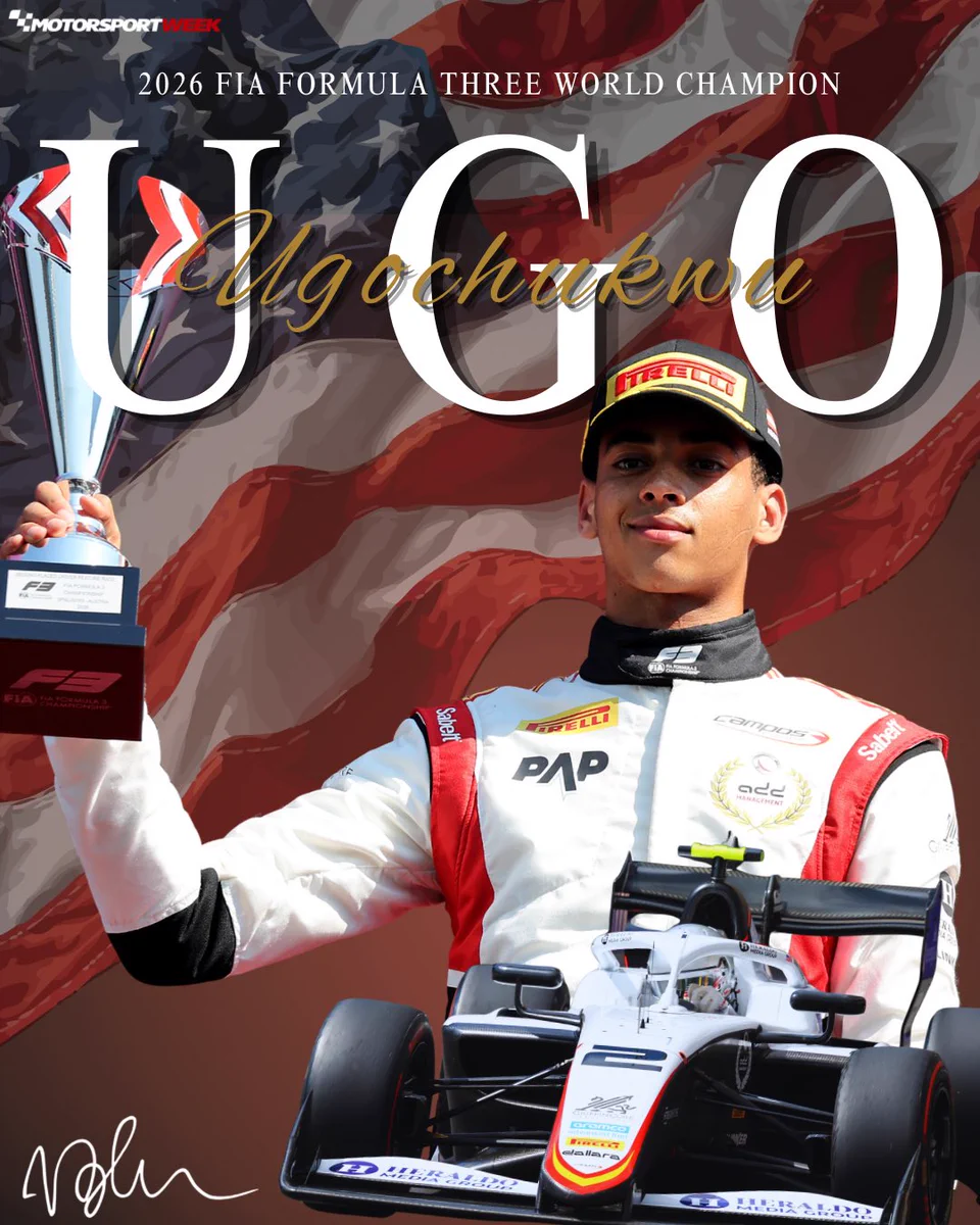 Nigerian-American Racer Ugo Ugochukwu Crowned 2026 FIA Formula 3 Champion