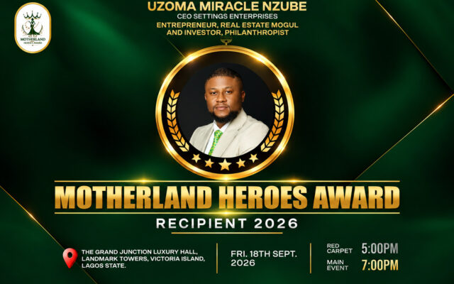 Uzoma Miracle Nzube Wins Motherland Heroes Award 2026