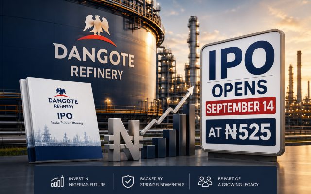 Dangote Refinery IPO Opens September 14 at N525: What You Need to Know